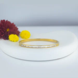 Gold Plated Anti Tarnish Stone Bangle